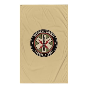 Atendimento Tático a Vítimas de Combate (TCCC) – Médico de Combate – Distintivo de Primeiros Socorros Militares | Bandeira de Médico Tático