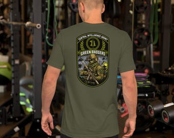 Koszulka unisex Green Badgers CIA Contractor Tactical Operator Tribute Emblem