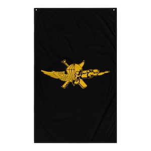 USMC Force Recon Emblem – FORECON Recon Jack Flag Design – U.S. Marine Corps Special Operations Logo Flag