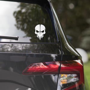 Ghost Skull Vinyl Sticker - Bubble-Free Decal