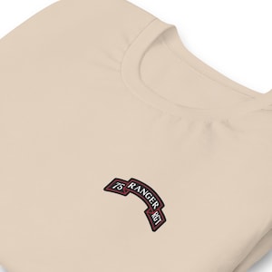 Army 75th Ranger Regiment Scroll – US Special Operations Patch | Ranger Tab Emblem Unisex t-shirt