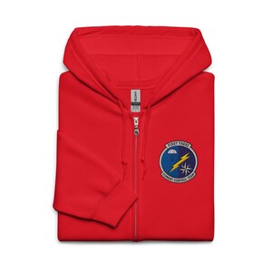 Combat Control Team First There Emblem Embroidered Unisex heavy blend zip hoodie