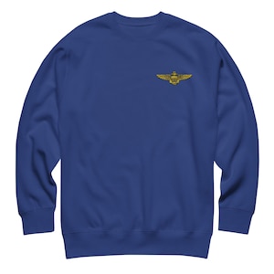 Naval Aviator Wings Sweatshirt – Embroidered US Navy Pilot Emblem