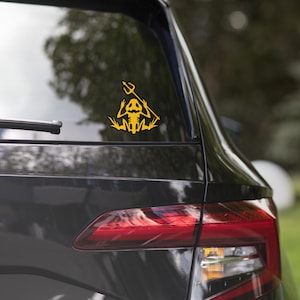 Frogman & Trident Skeleton Emblem | Bone Frog Amphibious Warrior | Tactical Frog Skull Bubble-free stickers