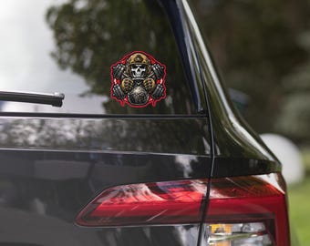Heavy Things Make a Better Day | Tactical Workout Skull Operator | Military Gym Humor Bubble-free stickers