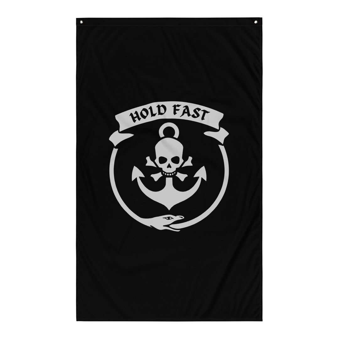 Hold Fast Age of Sail Pirate Emblem Flag Etsy