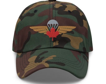 Berretto Camouflage Ali Ricamate Cappellino Baseball Con Ali Aviotrasportate - Stile Militare, Camouflage, Regolabile, Unisex, RFCO Bw Army