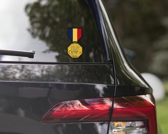 Navy and Marine Corps Medal – Heroism Military Decoration Emblem | US Navy USMC Valor Award Bubble-free stickers