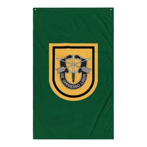Army 1st Special Forces Group Flash and Crest Flag