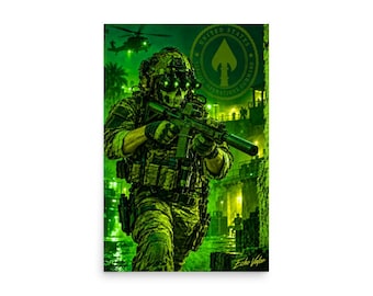 Night Operations Skull Operator Poster | Tactical Special Operations Wall Art | Echo Valor Poster