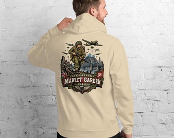 Operation Market Garden 1944 Tribute – British Airborne WWII Arnhem Unisex Hoodie