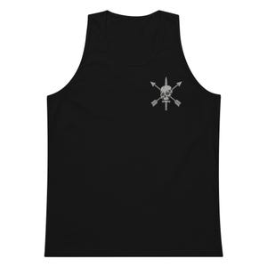 We Defy Army Tank Top: Skull Crossed Arrows - Military Apparel