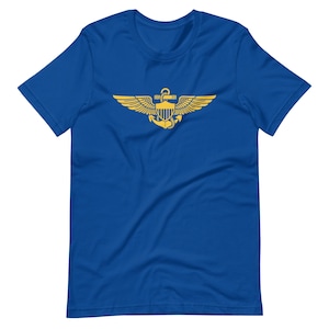 Alas de Aviador Naval – Insignia de Piloto de la Armada de los EE. UU. / Emblema de Vuelo Militar Camiseta unisex