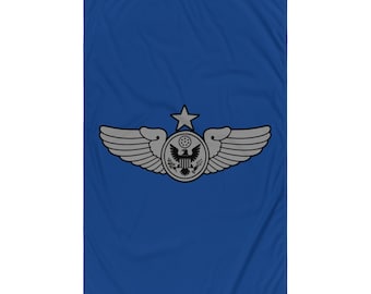 Insignia de rango superior para tripulantes aéreos alistados de la USAF / Homenaje a la insignia de aviación de la Fuerza Aérea / Bandera con el emblema de la tripulación de vuelo militar
