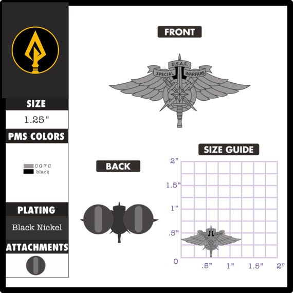 AFSPECWAR Enamel Lapel Pin – USAF Special Warfare Badge (1.25 Inch