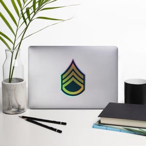 Army Staff Sergeant Holographic stickers