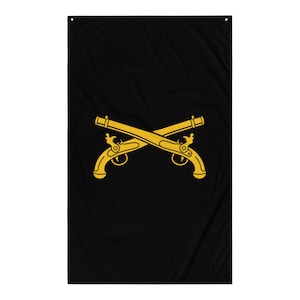 Crossed Flintlock Pistols Emblem | Heritage Military Police Inspired Badge Flag