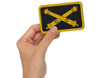 US Army Field Artillery Emblem | Crossed Cannons Military Insignia Embroidered patches