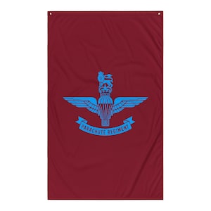 British Parachute Regiment Emblem – UK Airborne Forces Badge – Elite Paratrooper Logo Flag
