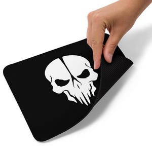 Alfombrilla de ratón Ghost Skull: Superficie de poliéster, base de goma