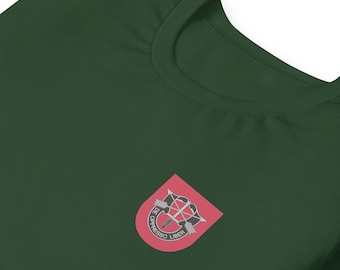 Army 7th Special Forces Group Flash and Crest Unisex T-shirt