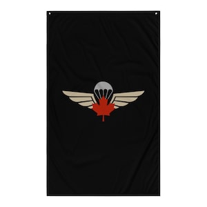 Canadian Forces Airborne Parachutist Jump Wings Flag