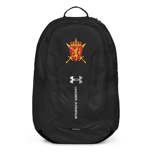 Norska försvarsmaktens vapensköld – Norges militära emblemmärke | Skandinavisk broderad Under Armour®-ryggsäck
