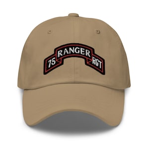 Army 75th Ranger Regiment Scroll – US Special Operations Patch | Ranger Tab Emblem Embroidered Dad hat