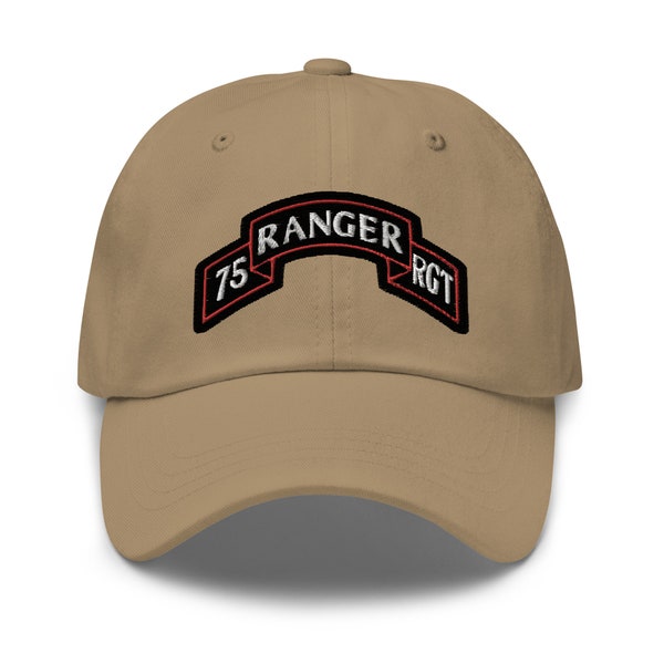 Army 75th Ranger Regiment Scroll Embroidered Dad hat