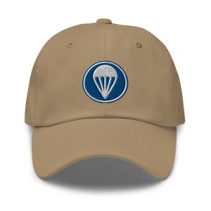 Sombrero de papá bordado con emblema de gorra de paracaidista aerotransportado de la Segunda Guerra Mundial