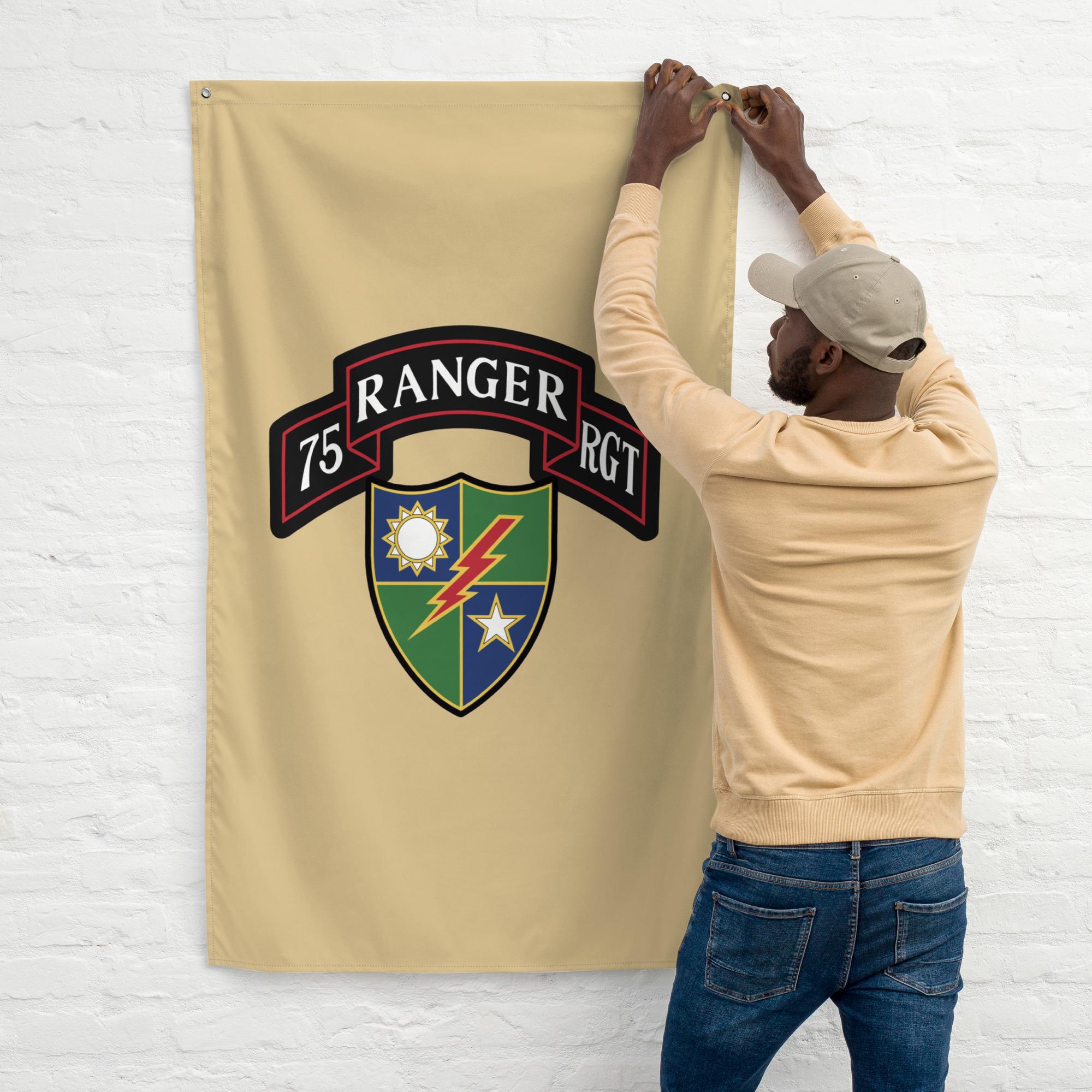 75th Ranger Regiment Scroll & Crest Emblem – Ranger Tribute Design Flag ...