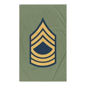 Army Master Sergeant Embroidered Flag