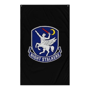 160th Special Operations Aviation Regiment (SOAR) Night Stalkers Emblem Flag