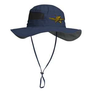USMC Force Recon Emblem – FORECON Recon Jack Flag Design – U.S. Marine Corps Special Operations Logo Embroidered Columbia boonie hat