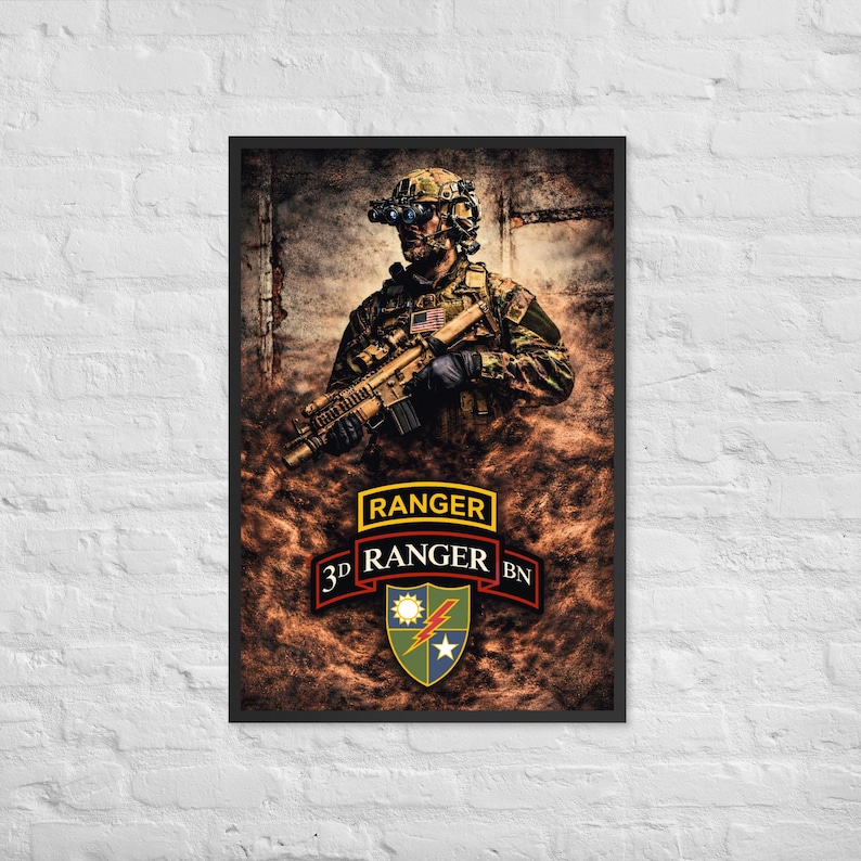 3rd Battalion 75th Ranger Regiment Poster | Elite U.S. Army Ranger Wall ...