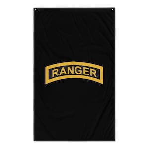 Aba RANGER – Emblema de Operações Especiais do Exército dos EUA | Bandeira com Emblema Elite Ranger