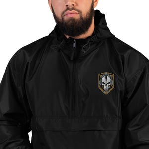 Ghost Operator Skull Emblem Tactical Military Morale Design Embroidered Champion Packable Jacket