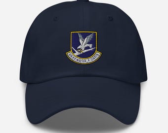 Defensor Fortis Security Forces Emblem | Defender Shield | Tactical Eagle Emblem Embroidered Dad hat