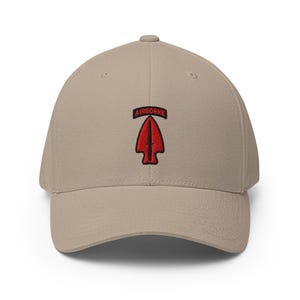 USASOC Airborne Patch - U.S. Army Special Operations Command - Elite Military Airborne Embroidered FLEXFIT Structured Twill Cap