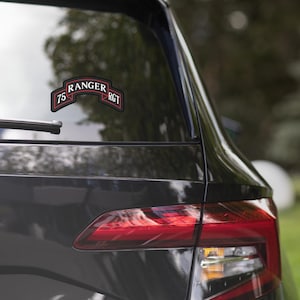 Army 75th Ranger Regiment Scroll – US Special Operations Patch | Ranger Tab Emblem Bubble-free stickers