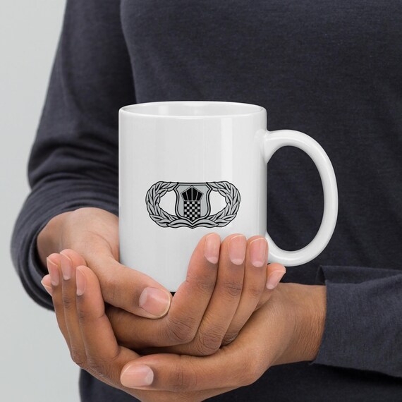 USAF Air Traffic Control Mug - White Glossy Ceramic Coffee Cup