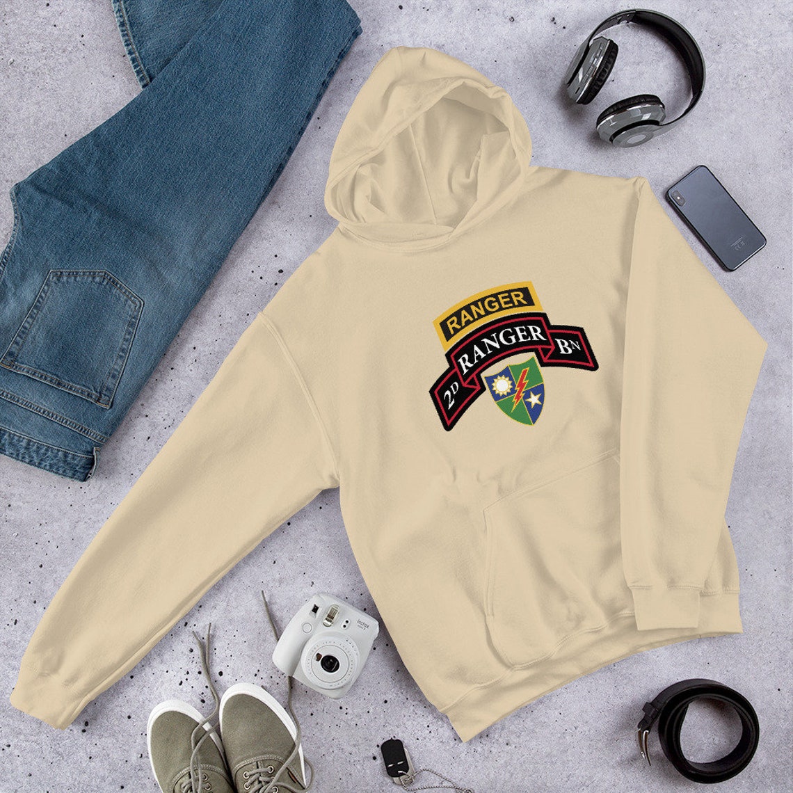 Army 2nd Ranger Battalion Scroll and Tab Unisex Hoodie - Etsy