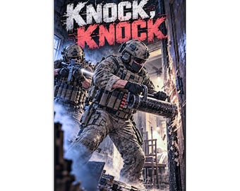 Knock Knock Dynamic Entry Wall Art | Tactical Breacher Team | SWAT Entry Art | Echo Valor Poster