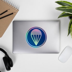 WWII Airborne Paratrooper Cap Emblem Holographic stickers