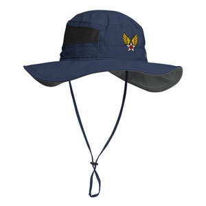 Vintage Air Force Wings Emblem | Military Aviation Insignia | Veteran Heritage Symbol Embroidered Columbia booney hat