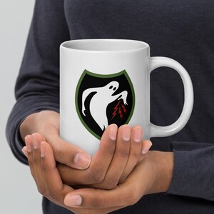 Ghost Army World War II Emblem – WWII Deception Unit Patch | Military History, Veteran Gift, Rare WWII Badge White glossy mug