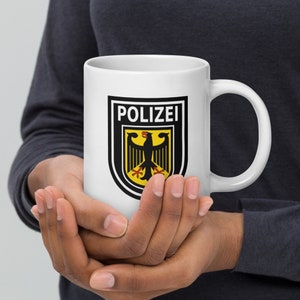 German GSG-9 Bundespolizei – Elite Counterterrorism Patch | Special Forces Emblem, Polizei Collectible White glossy mug