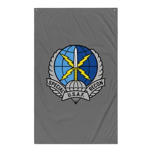 USAF Special Reconnaissance (SR) Emblem | Air Force Special Warfare Recon | SR Crest Flag