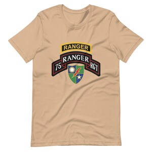 Army 75th Ranger Regiment Scroll and Tab Unisex T-shirt - Etsy