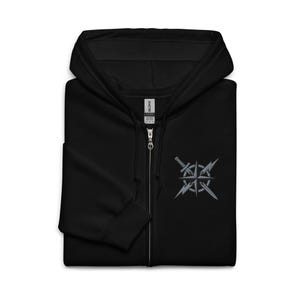 USAF Special Warfare Emblem - Kompass, Schwert & Blitzsymbol | Air Force AFSPECWAR Inspirierter Design bestickter Zip Hoodie